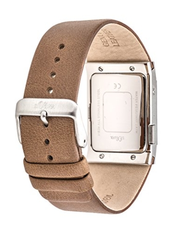 S.Oliver Unisex-Uhr Digital Quarz mit Lederarmband – SO-3182-LD - 2