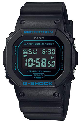 CASIO Herren Digital Quarz Uhr mit Resin Armband DW-5600BBM-1ER - 1