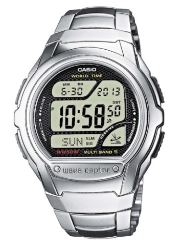 Casio Wave Ceptor Herrenarmbanduhr WV-58DE-1AVEF, Funkuhr, schwarz, massives Edelstahlarmband - 1