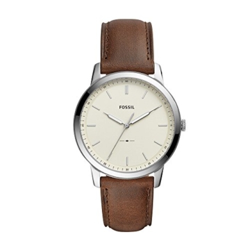 Fossil Herren Analog Quarz Smart Watch Armbanduhr mit Leder Armband FS5439 - 1