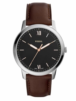 Fossil Herren Analog Quarz Uhr mit Leder Armband FS5464 - 1