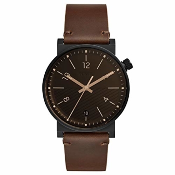 Fossil Herren Analog Quarz Uhr mit Leder Armband FS5552 - 1