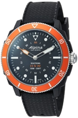 Alpina Männern hochwertig Smart 'Quarz Edelstahl und Gummi Sport Armbanduhr, Farbe: Schwarz (Modell: al-282lbo4 V6) - 1