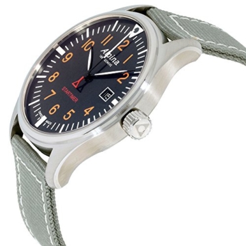 Alpina Startimer Herren-Armbanduhr 42mm Armband Nylon Grau Quarz AL-240GN4S6 - 2