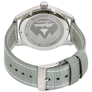Alpina Startimer Herren-Armbanduhr 42mm Armband Nylon Grau Quarz AL-240GN4S6 - 3