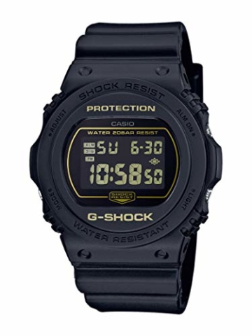 CASIO Herren Digital Quarz Uhr mit Resin Armband DW-5700BBM-1ER - 1