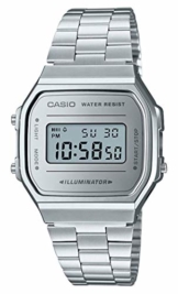 Casio Unisex Erwachsene Digital Quarz Uhr mit Edelstahl Armband A168WEM-7EF - 1