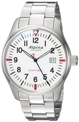 Alpina Männern Startimer 'Swiss Quarz Edelstahl Casual Uhr, Farbe: silberfarbene (Modell: al-240s4s6b) - 1