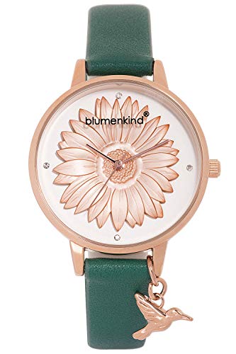 Blumenkind Damenarmbanduhr Rosé/Grün 04091981RWHPGN - 1