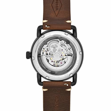 Fossil Herren Analog Automatik Uhr mit Leder Armband ME3158 - 3