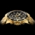 LOUIS XVI Herren-Armbanduhr Majesté Stahlband Gold Schwarz Karbon Chronograph Analog Quarz Edelstahl 480 - 2