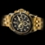 LOUIS XVI Herren-Armbanduhr Majesté Stahlband Gold Schwarz Karbon Chronograph Analog Quarz Edelstahl 480 - 4
