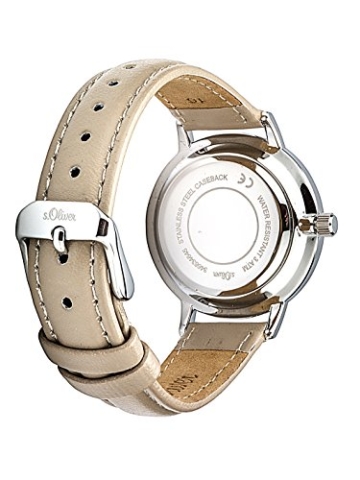 s.Oliver Damen Analog Quarz Uhr mit Leder Armband - 3