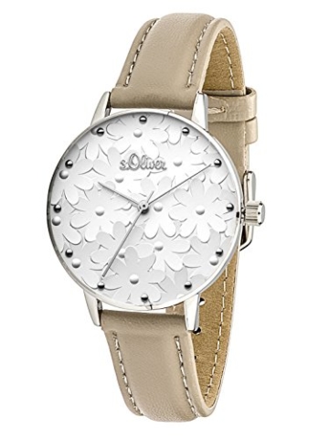 s.Oliver Damen Analog Quarz Uhr mit Leder Armband - 6