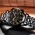 Uhren Herren wasserdichte Edelstahl Chronograph Sport Analog Quarzuhr Männer LIGE Luxusmarke Mode Runde Armbanduhr Mann Gold Schwarz Uhr - 3