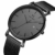 Vigor Rigger Herren Quarzuhr ultradünne Schwarz Armbanduhr für Herren Classic Minimalistisches Design mit Datum Kalender und Edelstahlband - 2