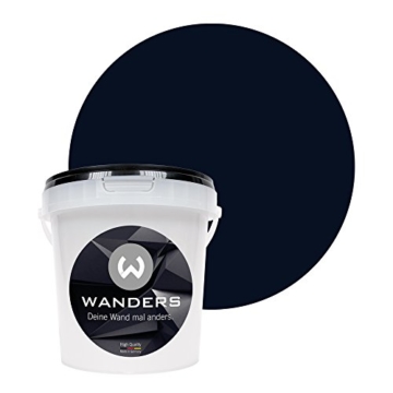 Wanders24 Tafelfarbe (1Liter, Schwarz) matte Wandfarbe in 20 Farbtönen erhältlich, individuelle Gestaltung für Zuhause, Farbe made in Germany - 1