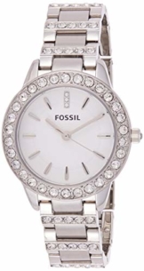Fossil Damen Analog Quarz Uhr mit Edelstahl Armband ES2362 - 1