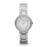 Fossil Damen Analog Quarz Uhr mit Edelstahl Armband ES3282 - 1