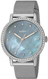 Fossil Damen Analog Quarz Uhr mit Edelstahl Armband ES4313 - 1