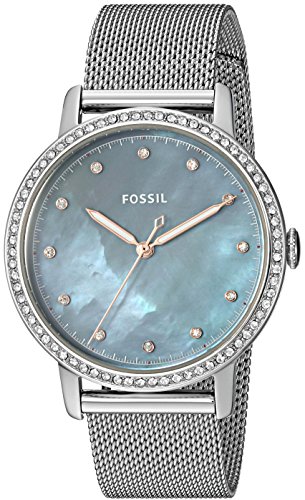 Fossil Damen Analog Quarz Uhr mit Edelstahl Armband ES4313 - 1