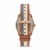Fossil Damen Analog Quarz Uhr mit Leder Armband ES4593 - 2