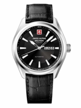 Swiss Alpine Military by Grovana Herrenuhr mit Lederband ETA 2836-2 Automatik Saphirglas 10 ATM DayDate 7090.2537SAM - 1