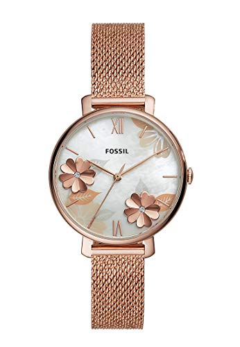 Fossil Damen Analog Quarz Uhr mit Edelstahl Armband ES4534 - 1