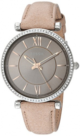 Fossil Damen Analog Quarz Uhr mit Leder Armband ES4343 - 1