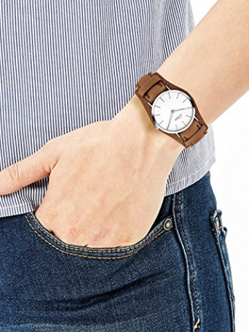 s.Oliver Damen Analog Quarz Uhr mit Leder Armband SO-3448-LQ - 5