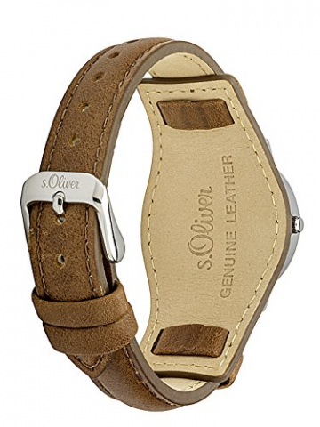 s.Oliver Damen Analog Quarz Uhr mit Leder Armband SO-3448-LQ - 6