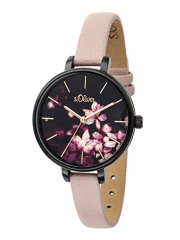 s.Oliver Time Damen Analog Quarz Uhr mit PU Armband SO-3589-LQ - 2