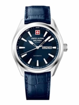 Swiss Alpine Military by Grovana Herrenuhr mit Lederband ETA 2836-2 Automatik Saphirglas 10 ATM DayDate 7090.2535SAM - 1