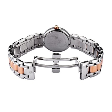 BINLUN Damen Edelstahl Quarzuhren Wasserdicht Vergoldet Armband Armbanduhr für Damen - 5