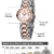 BINLUN Damen Edelstahl Quarzuhren Wasserdicht Vergoldet Armband Armbanduhr für Damen - 7