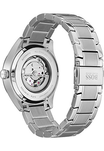 Boss Herren-Uhren Analog Automatik One Size Silber 32011956 - 2