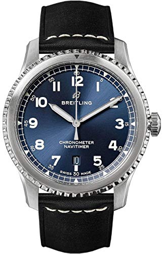 Breitling Navitimer 8 Automatic 41 Blue Dial Black Leather Strap Men's Watch (REF. A17314101C1X2) - 1