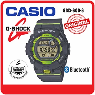 Casio G-SHOCK Digital Herren-Armbanduhr GBD-800 weiß, Schrittzähler, Bewegungssensor, kostenlose Fitness-App zum Download, 20 BAR - 6