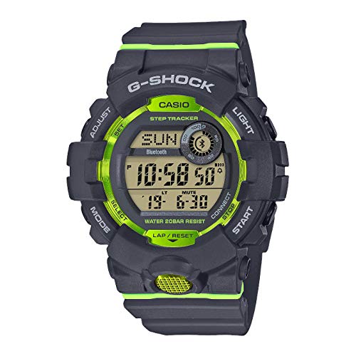 Casio GSHOCK Digital HerrenArmbanduhr GBD800 weiß, Schrittzähler, Bewegungssensor, kostenlose