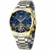 Herren Automatikuhr Männer Mechanische Automatik Wasserdicht Gold Edelstahl Skelett Designer Armbanduhr Mann Blau Datum Leuchtende Mond Phase Analog Uhren - 1