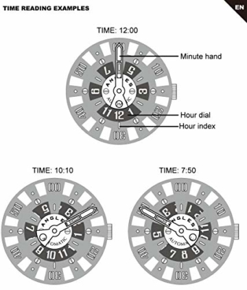 Herren Automatische einzigartige Uhr 50M Wasserdicht mit Lederband Leuchtend und Edelstahlgehäuse - 8