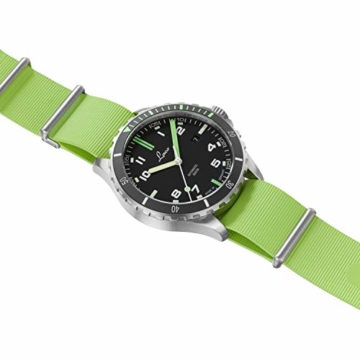 LACO Sportuhr Amazonas.RB, Herren Armbanduhr, grünes Kautschukband, Saphirglas, Ø 42 mm, ETA 2824.2 (Elaboré), 25 Steine, Automatik, inkl. Etui - 862107.RB - 3