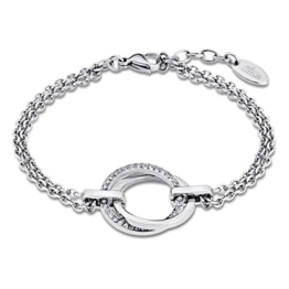 LOTUS LS1780/2/1 Damen Armband Edelstahl Silber Weiß Zirkonia 21,5 cm - 1