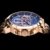 LOUIS XVI Herren-Armbanduhr Athos le Grand Stahlband Rosegold Blau echte Diamanten Chronograph Analog Quarz Edelstahl 888 - 2