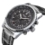 megir Herren Chronograph Sport Fashion Leder Kalender Quarz Handgelenk Uhren mit schwarzem Zifferblatt - 2