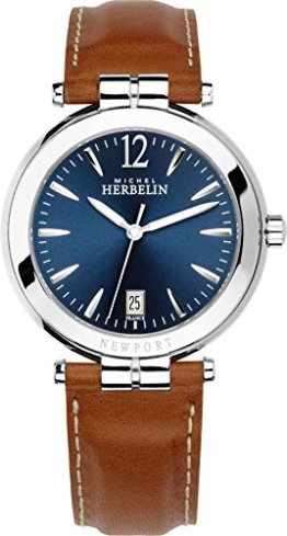 Michel Herbelin Herren Uhr 11254/AP15GO Newport Leder Quarz - 1