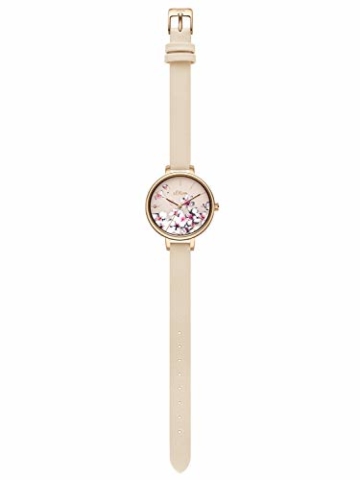 s.Oliver Damen Analog Quarz Uhr mit Leder Armband SO-3783-LQ - 5