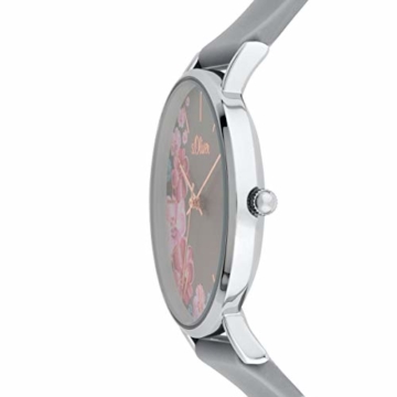 s.Oliver Damen Analog Quarz Uhr mit Silikon Armband SO-3707-PQ - 2