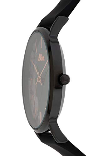 s.Oliver Damen Analog Quarz Uhr mit Silikon Armband SO-3708-PQ - 3