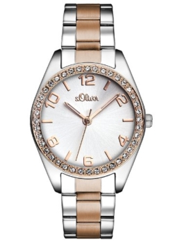 s.Oliver Time Damen Quarz Uhr mit Edelstahl Armband - 1